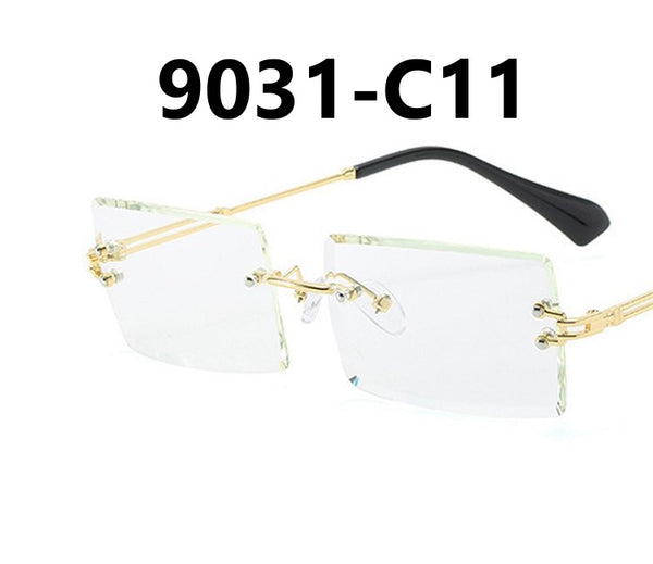 Frameless Rectangular Sunglasses