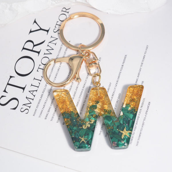 Resin Initial Key Chain