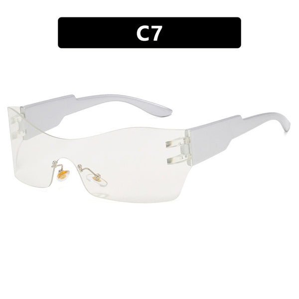 Large Frameless Sunglasses