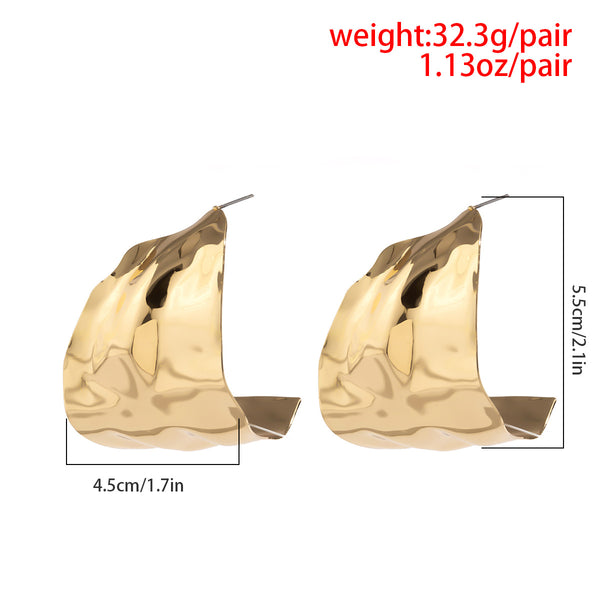 Irregular Geometric C-Shaped Earrings