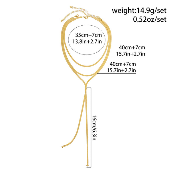Long Woven Clavicle Necklace JS03991