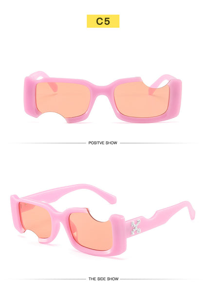 Notch Square Small Frame Sunglasses 17339