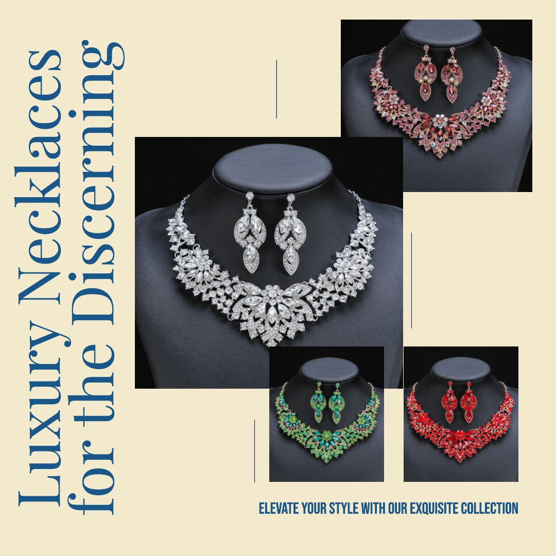 Luxury Diamante Necklace Set