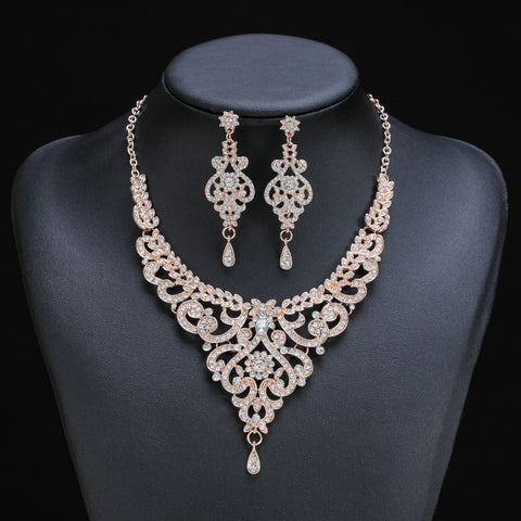 Luxury Diamante Necklace Set