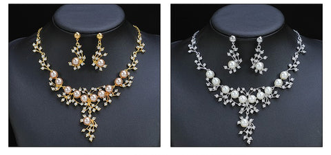 Luxury Pearl Necklace Set