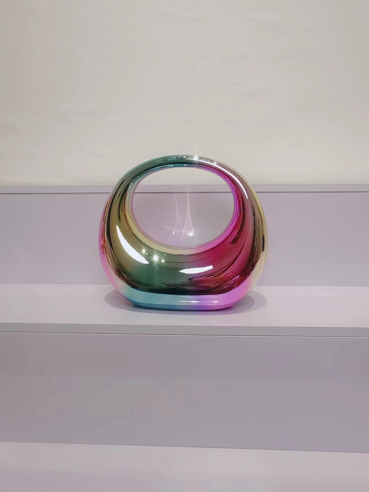 Acrylic Crescent Clip Clutch