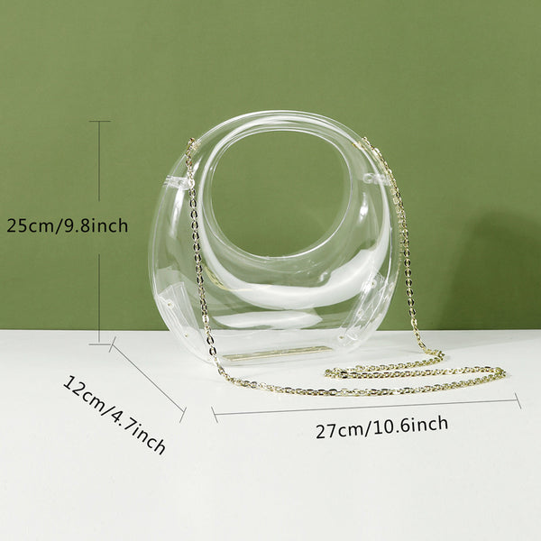 Acrylic Crescent Clip Clutch