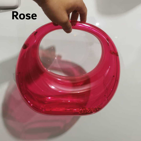 Acrylic Crescent Clip Clutch