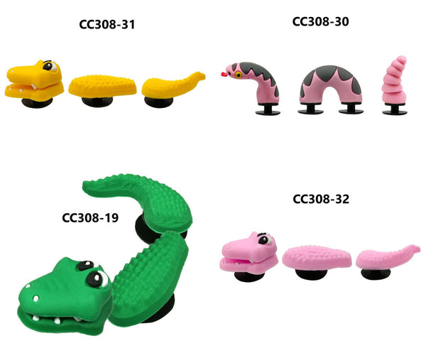 3D Animal 3 Parts Croc Charms