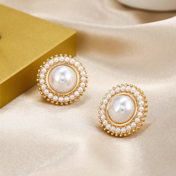 Retro Round Clip Earrings