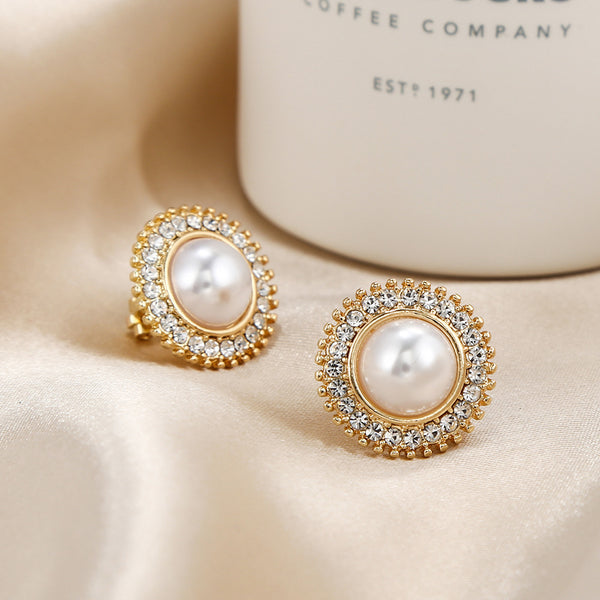 Retro Round Clip Earrings