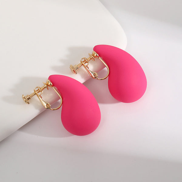 Water Drop Clip Earrings