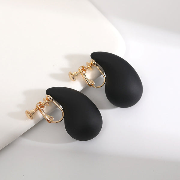 Water Drop Clip Earrings