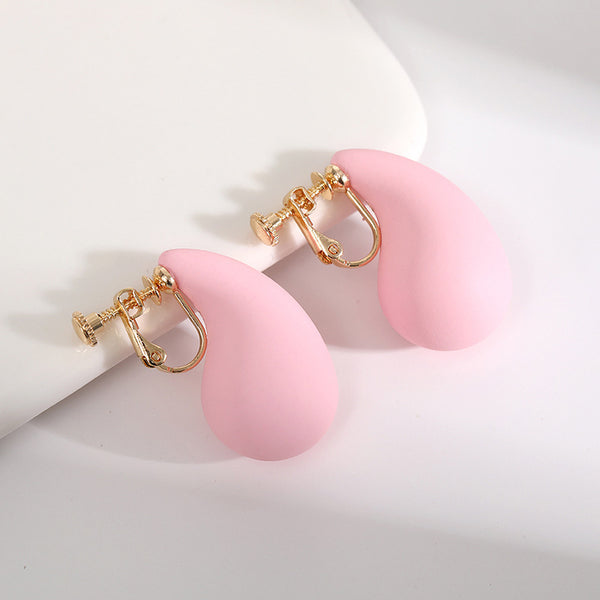 Water Drop Clip Earrings