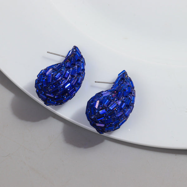 Full Diamond Water Drop Earrings