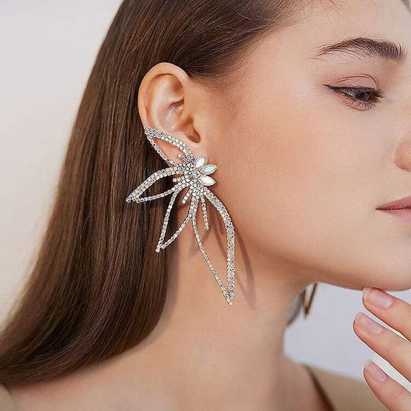 Large Butterfly Diamond Earrings