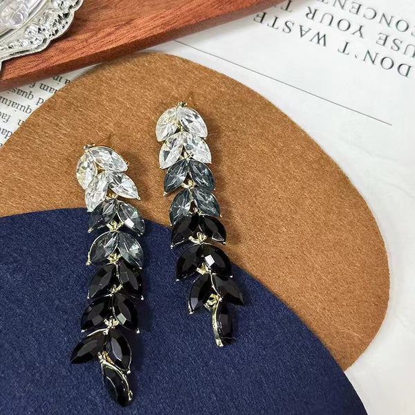 Colorful Diamonds Long Earrings