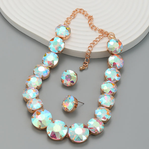 Round Glass Necklace Set
