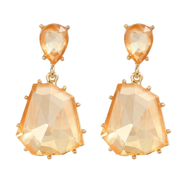 Diamond Stone Drop Earrings