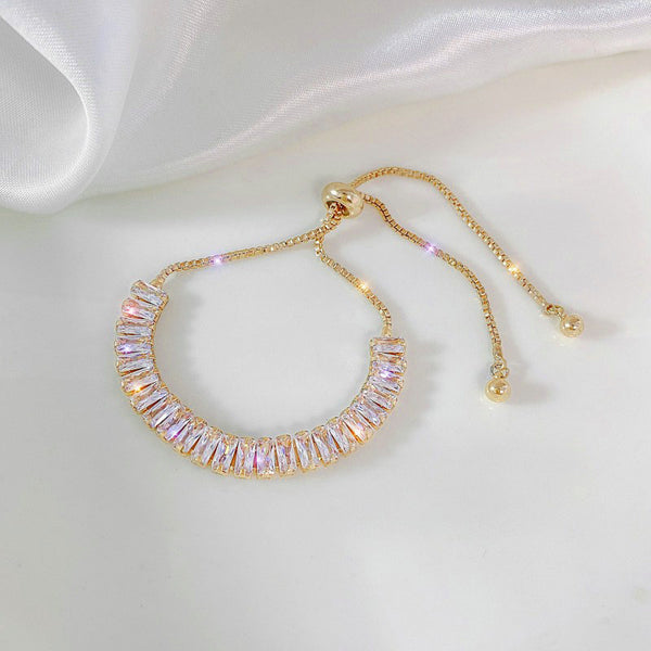 Square Zirconia Slider Bracelets