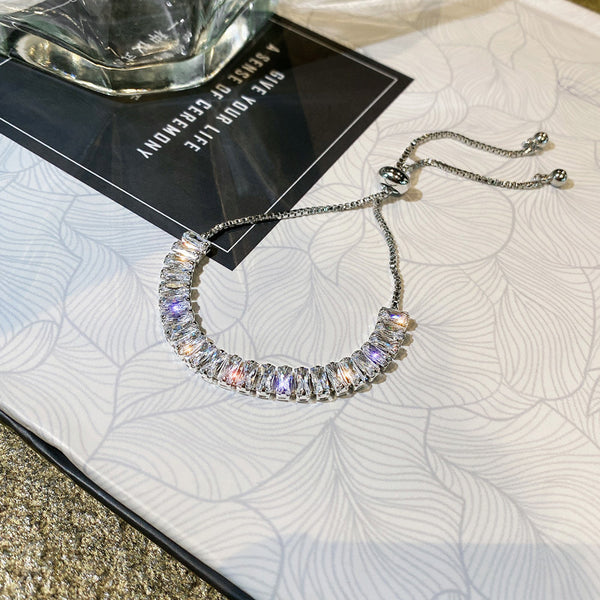 Square Zirconia Slider Bracelets