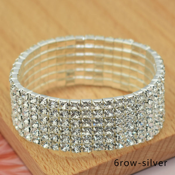 Elastic Diamante Bracelets