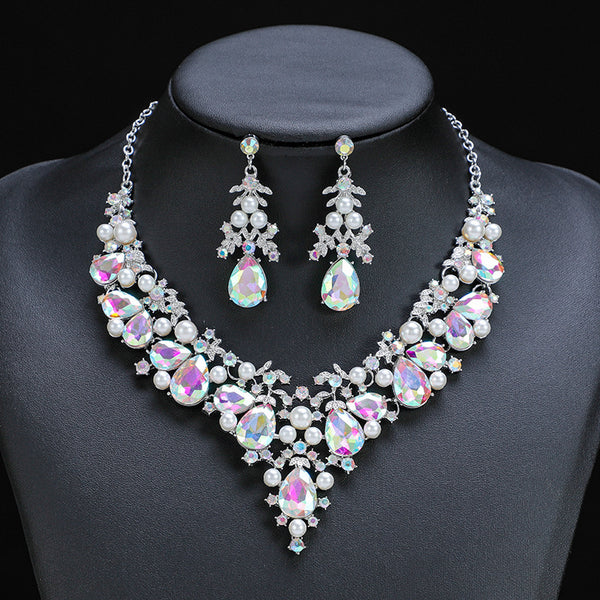 Pearl & Glass Necklace Set
