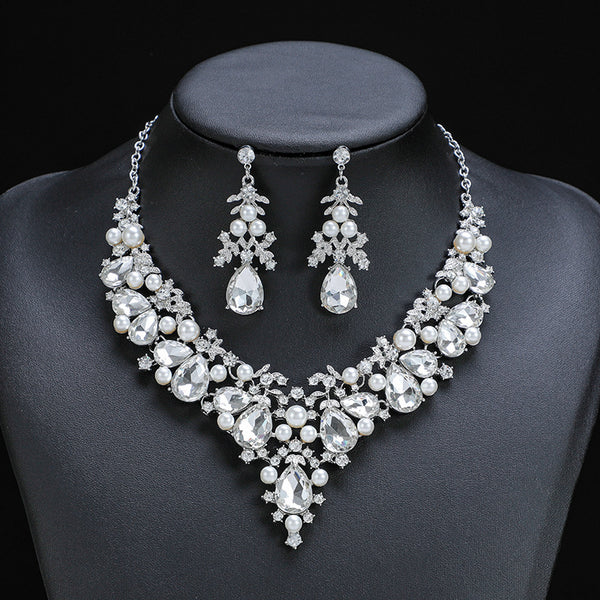 Pearl & Glass Necklace Set