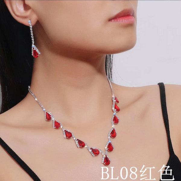 Luxury Diamante Evening Necklace Set