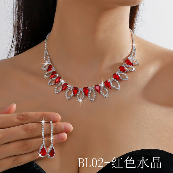 Luxury Diamante Necklace Set BL02