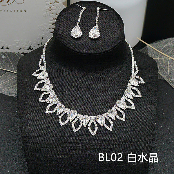 Luxury Diamante Necklace Set BL02