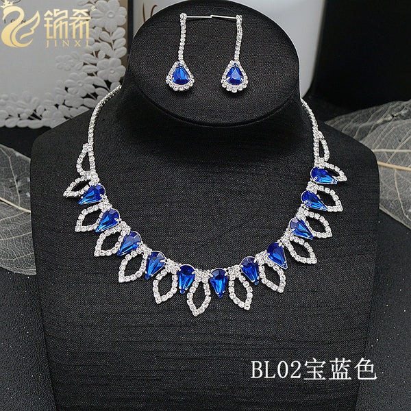 Luxury Diamante Necklace Set BL02
