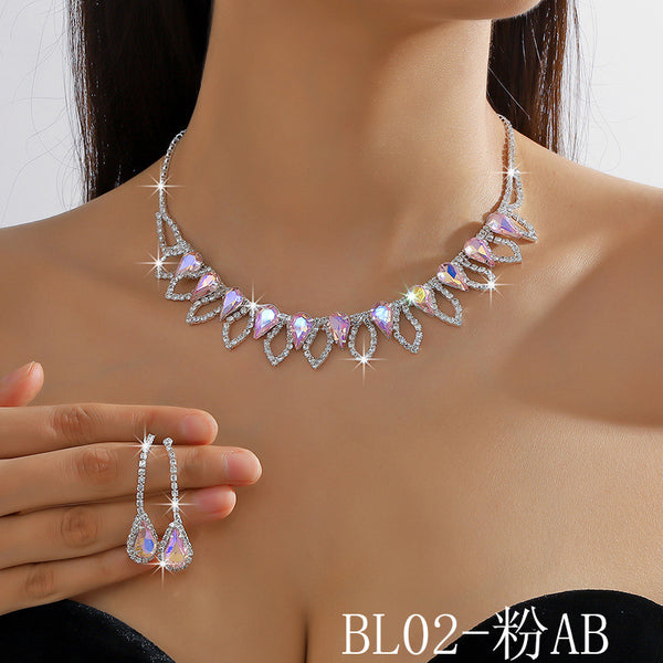 Luxury Diamante Necklace Set BL02