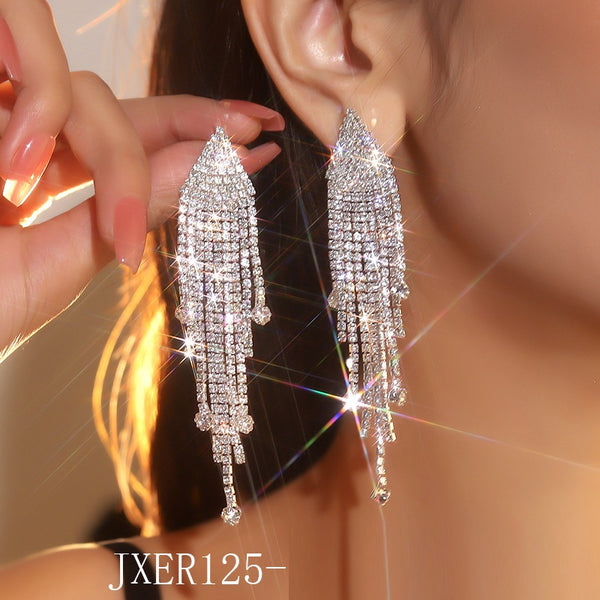 Long Diamante Earrings