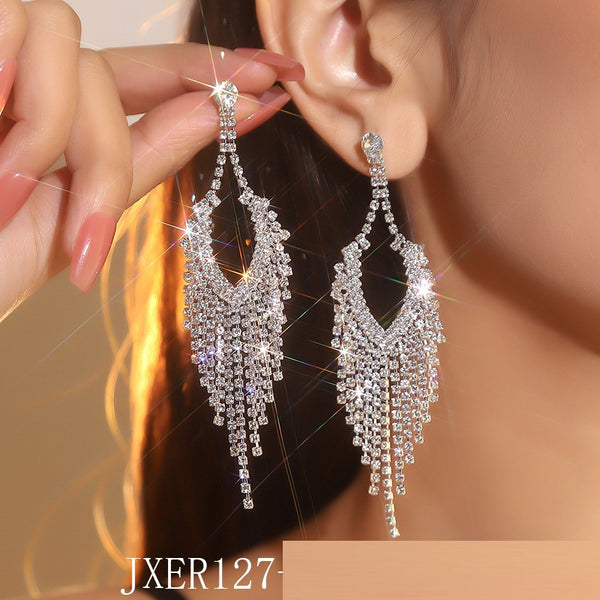 Long Diamante Earrings