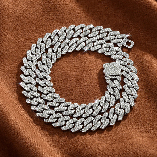 Cuban Chain Full Diamond Necklace 20inches