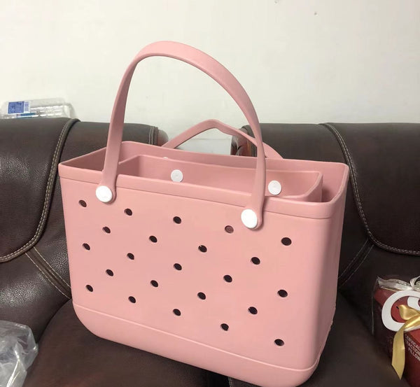 PVC Basket Medium Beach Bag