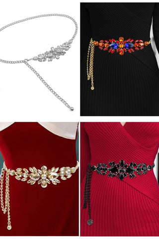 Rhinestone Waist Chain Belt