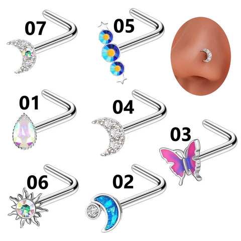 L-Shaped Nose Stud