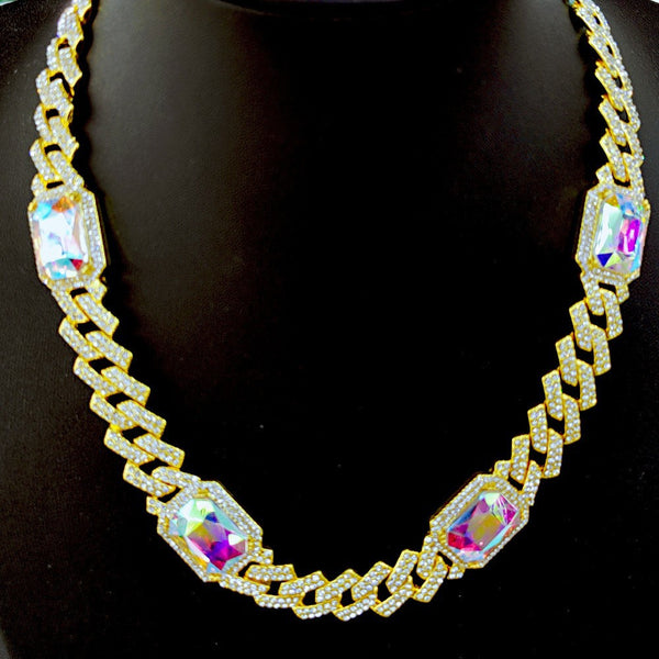 AB Color Cuban Necklace