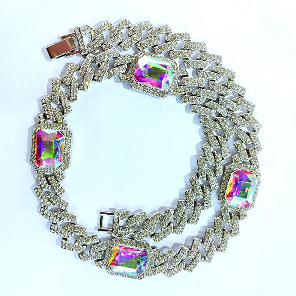 AB Color Cuban Necklace