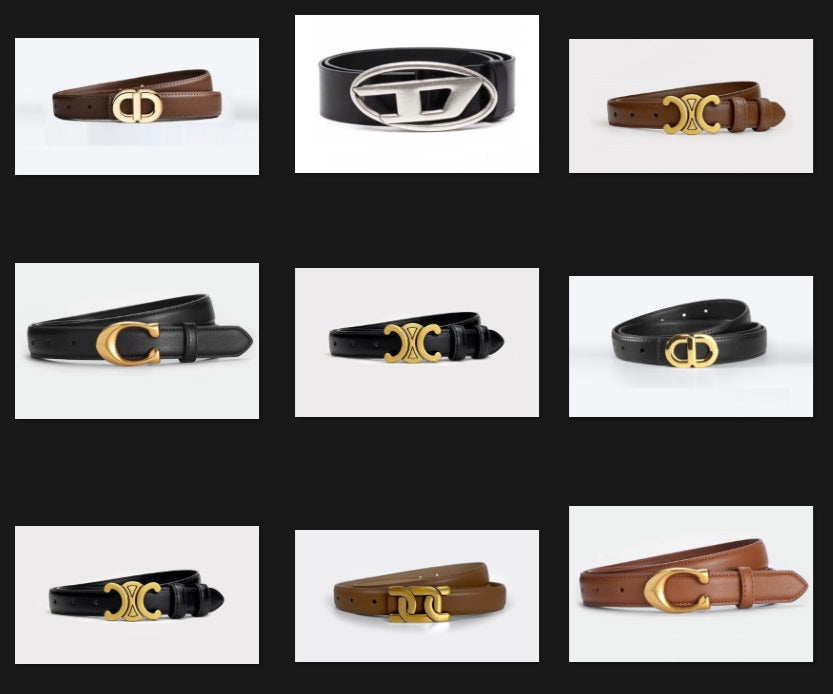 Genuine Letter With Logo Buckles