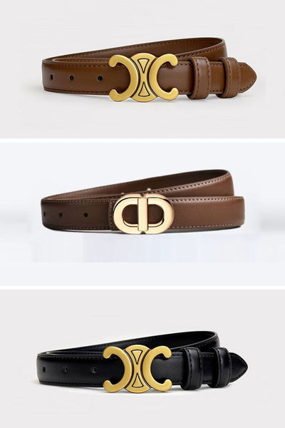 Genuine Letter With Logo Buckles