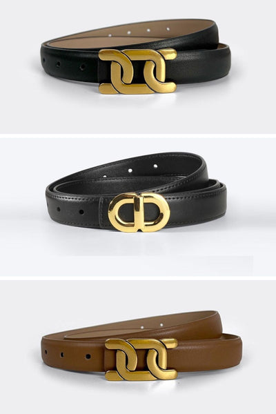 Genuine Letter With Logo Buckles