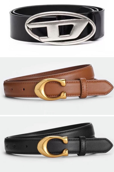 Genuine Letter With Logo Buckles