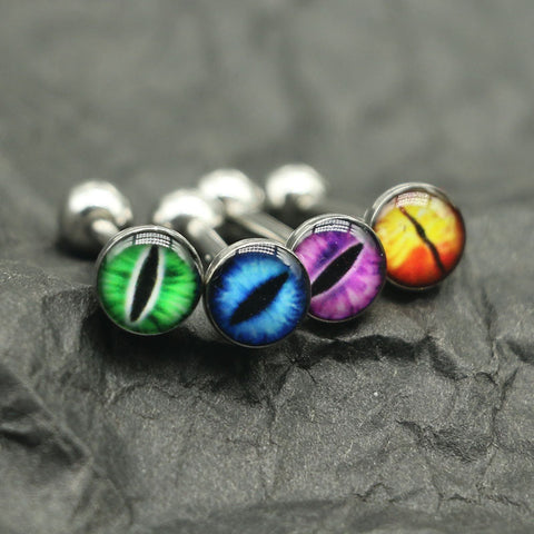 Cat Eye Stainless Steel Tongue Ring