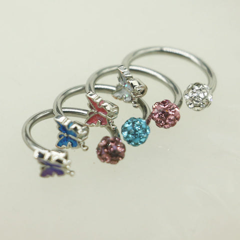 Butterfly Lip Rings