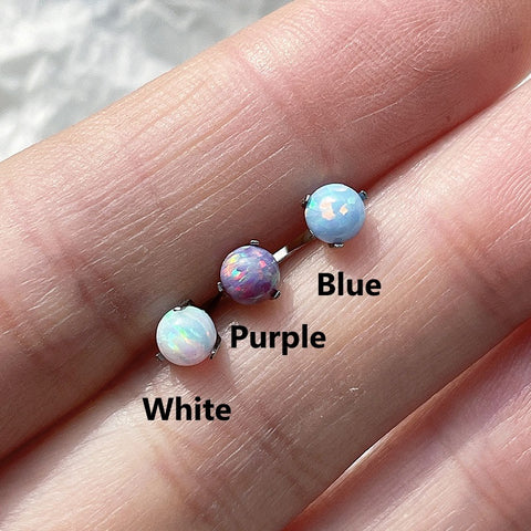 Opal Stone Titanium Steel Ear Lip Piercing