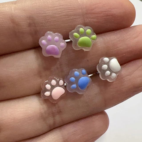 Color Changing Dog Paw Tongue Ear Stud Piercing