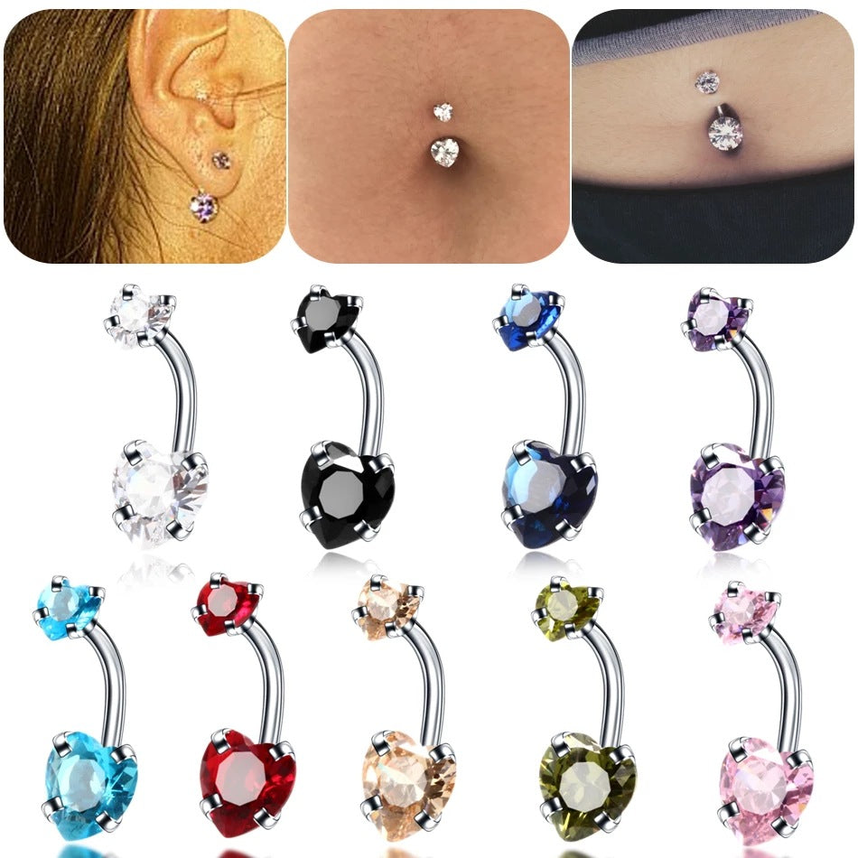 Heart Shaped Navel Ring